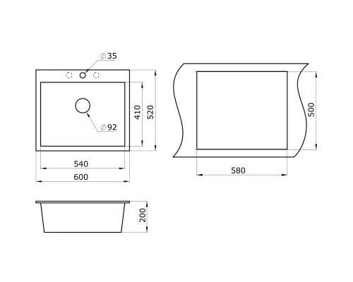 Кухонная мойка Paulmark Kante шампань PM106052-CH