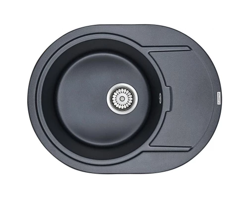 Кухонная мойка Paulmark Oval черный металлик PM316502-BLM