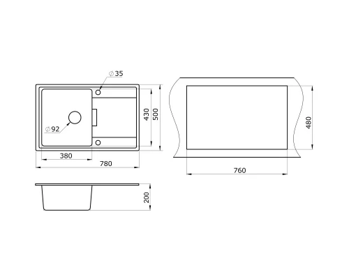 Кухонная мойка Paulmark Flugen шампань PM217850-CH