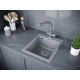 Кухонная мойка Paulmark Leer серый металлик PM104249-GRM