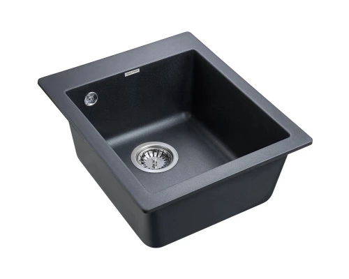 Кухонная мойка Paulmark Leer черный металлик PM104249-BLM