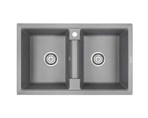 Кухонная мойка Paulmark Zwilling серый металлик PM238150-GRM
