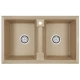 Кухонная мойка Paulmark Zwilling песочный PM238150-QU