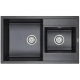 Кухонная мойка Paulmark Tandem черный металлик PM238250-BLM