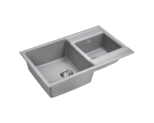 Кухонная мойка Paulmark Tandem серый металлик PM238250-GRM