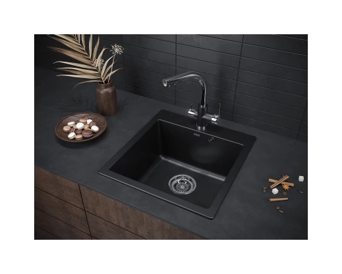 Кухонная мойка Paulmark Praktisch черный металлик PM105152-BLM