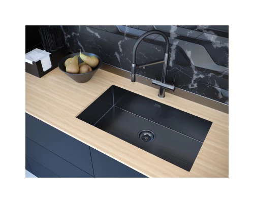 Кухонная мойка Paulmark Koher вороненая сталь PM807444-GM