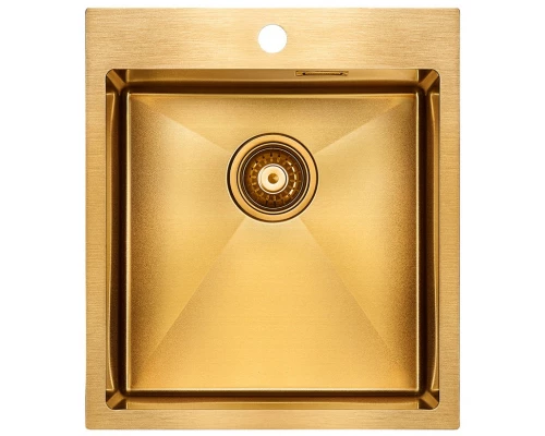 Кухонная мойка Paulmark Neckar золотой матовый PM804551-BG