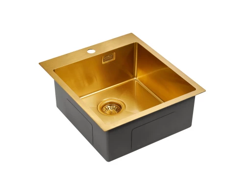 Кухонная мойка Paulmark Neckar золотой матовый PM804551-BG