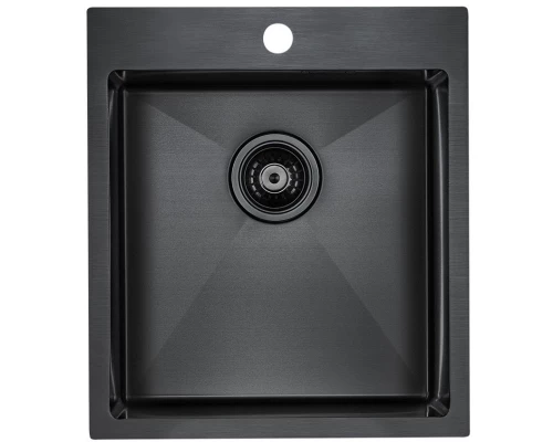 Кухонная мойка Paulmark Neckar вороненая сталь PM804551-GM