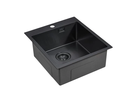 Кухонная мойка Paulmark Neckar вороненая сталь PM804551-GM