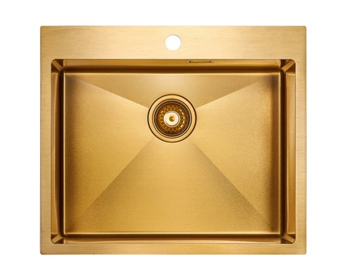 Кухонная мойка Paulmark Isar золотой матовый PM805951-BG