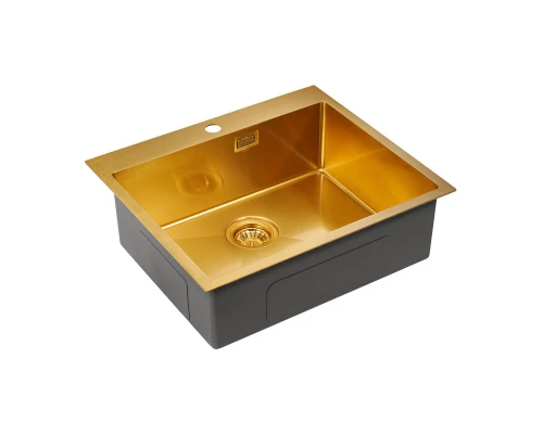Кухонная мойка Paulmark Isar золотой матовый PM805951-BG