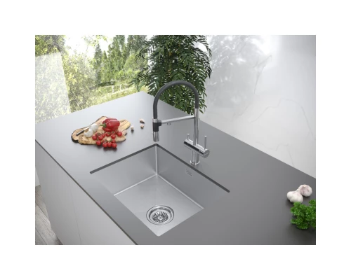 Кухонная мойка Paulmark Isar нержавеющая сталь PM805951-BS