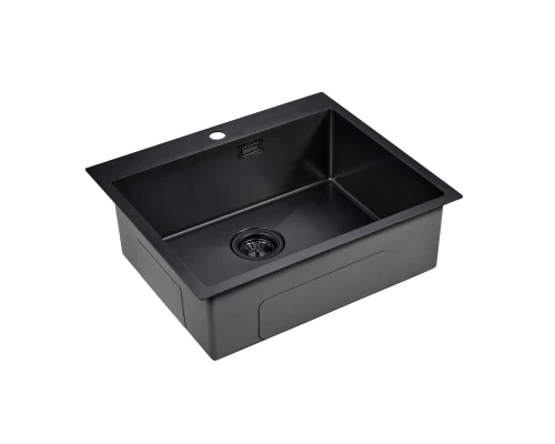 Кухонная мойка Paulmark Isar вороненая сталь PM805951-GM
