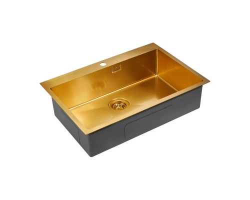Кухонная мойка Paulmark Saar золотой матовый PM807551-BG