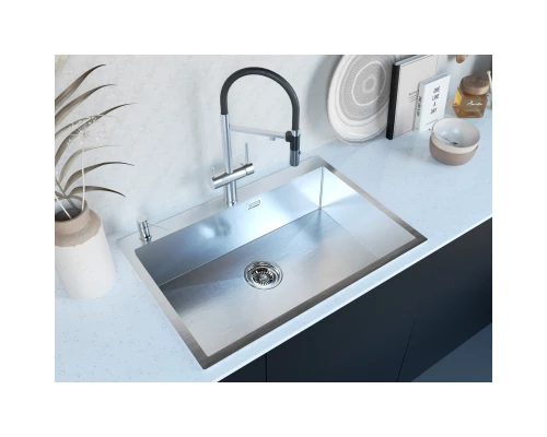 Кухонная мойка Paulmark Saar нержавеющая сталь PM807551-BS