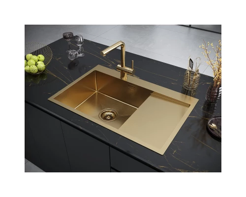 Кухонная мойка Paulmark Elde золотой матовый PM807851-BGL