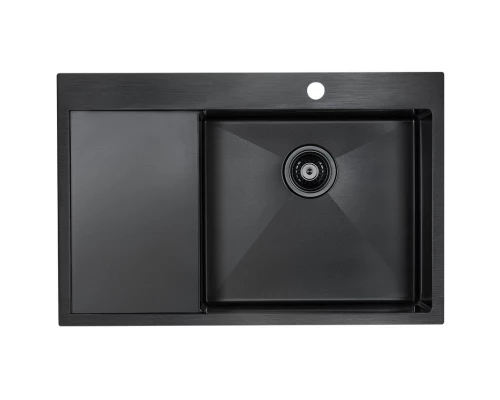 Кухонная мойка Paulmark Elde вороненая сталь PM807851-GMR