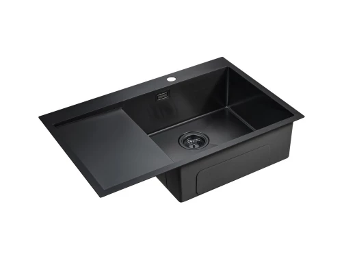 Кухонная мойка Paulmark Elde вороненая сталь PM807851-GMR