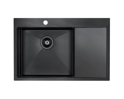 Кухонная мойка Paulmark Elde вороненая сталь PM807851-GML
