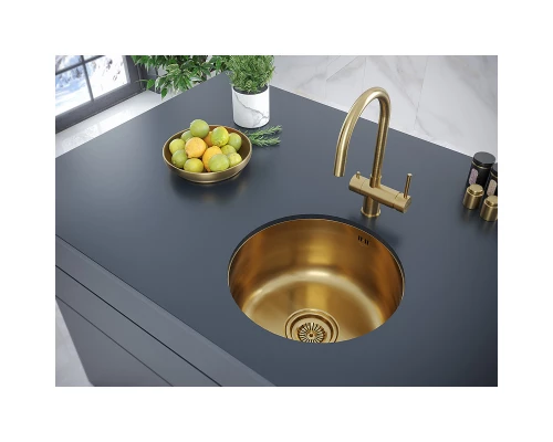 Кухонная мойка Paulmark Werra золотой матовый PM404646-BG