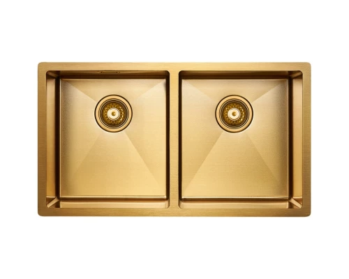 Кухонная мойка Paulmark Dopplet золотой матовый PM507844-BG