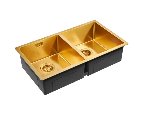 Кухонная мойка Paulmark Dopplet золотой матовый PM507844-BG