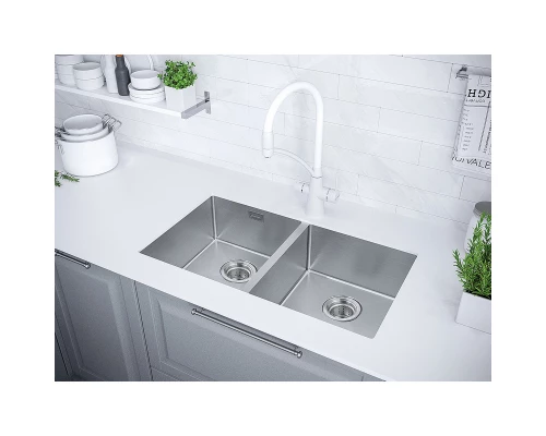 Кухонная мойка Paulmark Dopplet нержавеющая сталь PM507844-BS