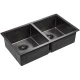 Кухонная мойка Paulmark Dopplet вороненая сталь PM507844-GM