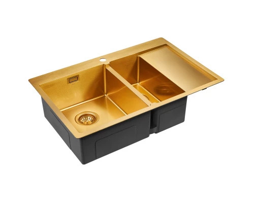 Кухонная мойка Paulmark Union золотой матовый PM537851-BGL