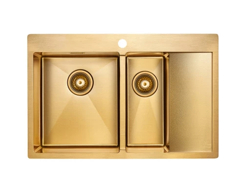 Кухонная мойка Paulmark Union золотой матовый PM537851-BGL