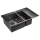 Кухонная мойка Paulmark Union вороненая сталь PM537851-GML