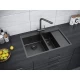Кухонная мойка Paulmark Union вороненая сталь PM537851-GML