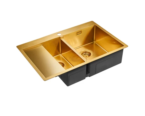 Кухонная мойка Paulmark Union золотой матовый PM537851-BGR