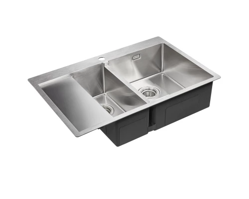 Кухонная мойка Paulmark Union нержавеющая сталь PM537851-BSR