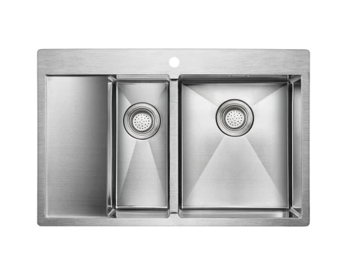 Кухонная мойка Paulmark Union нержавеющая сталь PM537851-BSR