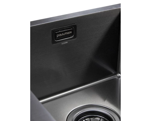 Кухонная мойка Paulmark Union вороненая сталь PM537851-GMR