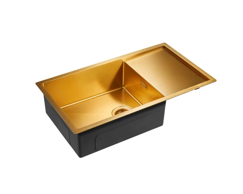 Кухонная мойка Paulmark Platte золотой матовый  PM807844-BG