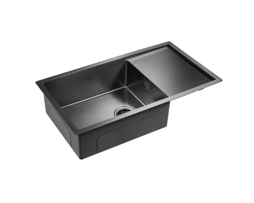 Кухонная мойка Paulmark Platte вороненая сталь PM807844-GM