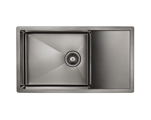 Кухонная мойка Paulmark Platte вороненая сталь PM807844-GM