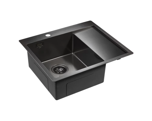 Кухонная мойка Paulmark Alster вороненая сталь PM825951-GML