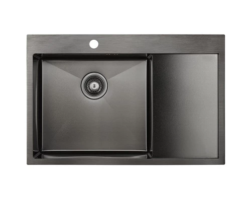 Кухонная мойка Paulmark Atlan вороненая сталь PM217851-GML