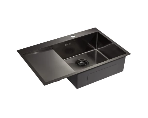 Кухонная мойка Paulmark Atlan вороненая сталь PM217851-GMR
