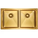 Кухонная мойка Paulmark Twin золотой матовый PM237844-BG Кухонная мойка Paulmark Twin золотой матовый PM237844-BG