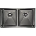 Кухонная мойка Paulmark Twin вороненая сталь PM237844-GM Кухонная мойка Paulmark Twin вороненая сталь PM237844-GM