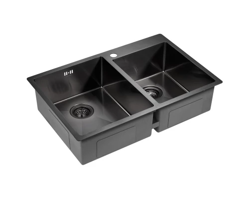 Кухонная мойка Paulmark Helfer вороненая сталь PM237851-GM