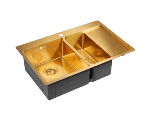Кухонная мойка Paulmark Liga золотой матовый PM227851-BGL
