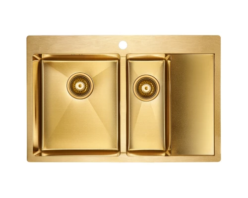 Кухонная мойка Paulmark Liga золотой матовый PM227851-BGL
