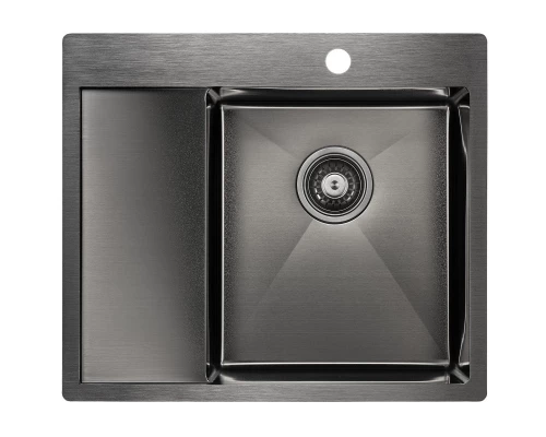 Кухонная мойка Paulmark Flank вороненая сталь PM225951-GMR